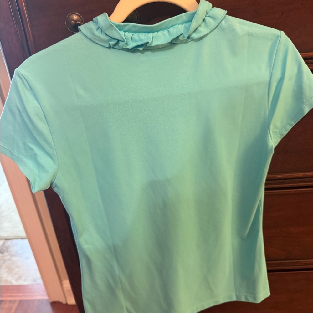 Lilly Pulitzer size small ruffled golf top - Picture 3 of 6